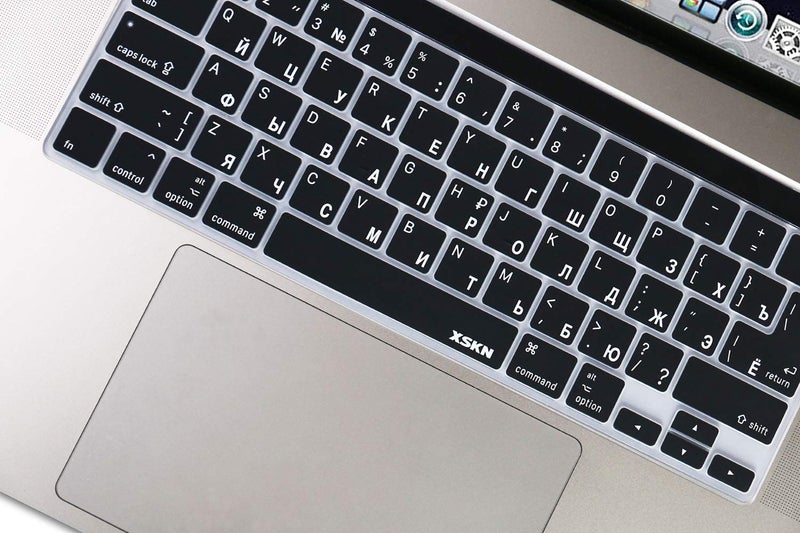 XSKN Russian Language Silicone Keyboard Cover Skin for 2019 2020 MacBook Pro 16.2 13.3 inch with Touch Bar and Touch IDA2141 A2251 A2289 A2338 M1 US & EU Common Version - Image 3